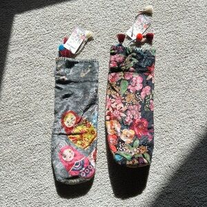 2 Johnny Was wine tote soft gift NWT